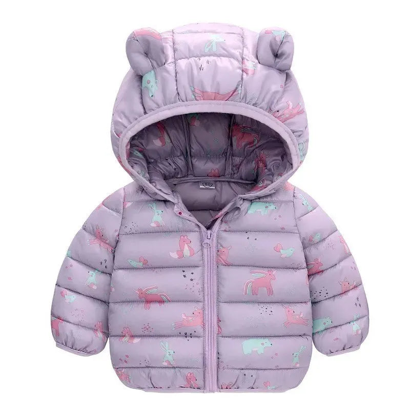 Casaco Infantil de Inverno Com Capuz