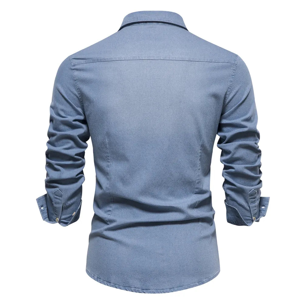 Vielseitiges Denim Hemd FÃ¼r MÃ¤nner
