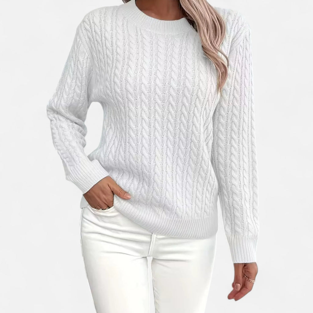 Casual Ronde Hals Trui | Zachte Gebreide Comforttrui