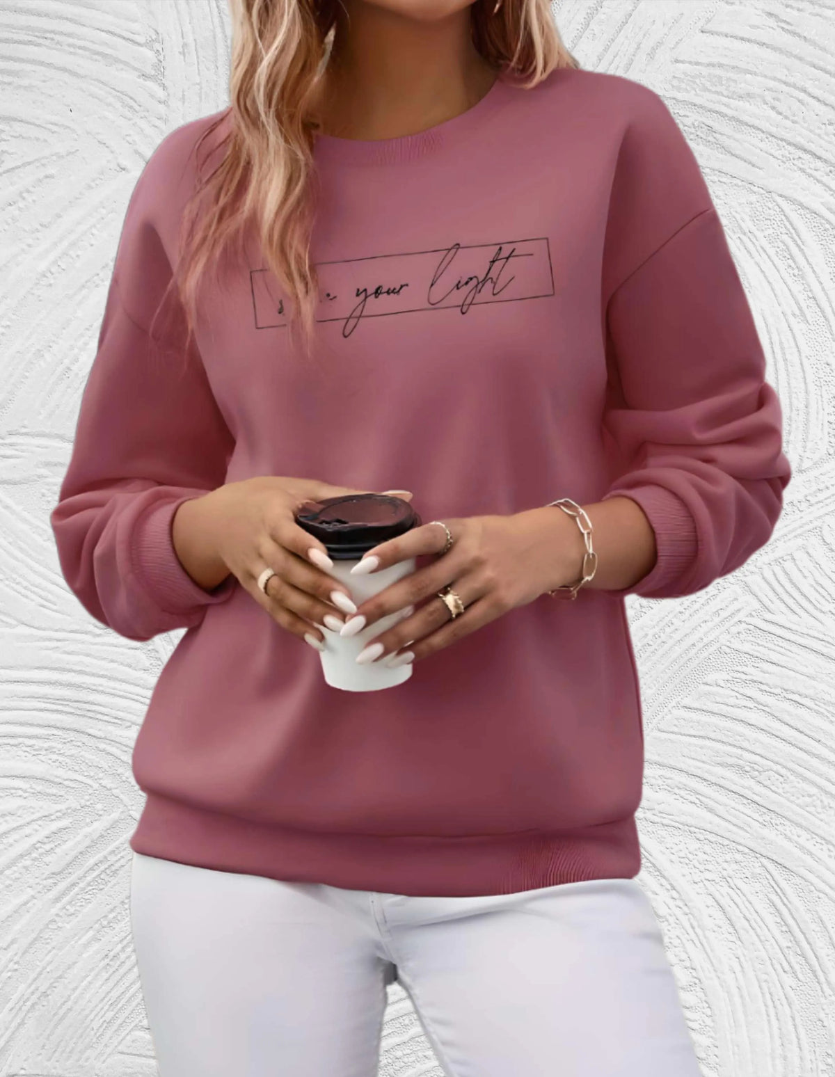 Marije | Casual Sweatshirt with Motivational Print