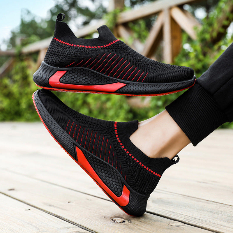 Atmungsaktive Herren Sneaker Mit Streifendesign