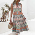 Elegantes Sommerkleid Mit Blumenmuster