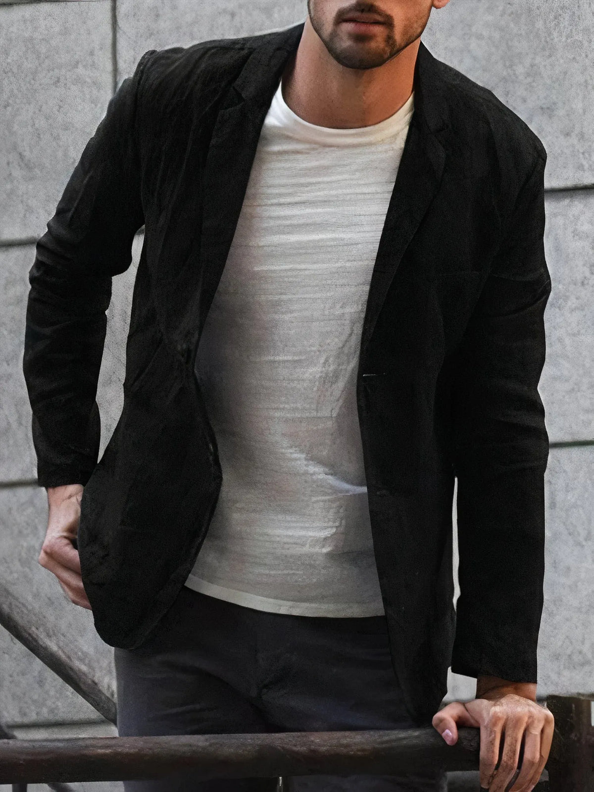 Moderne Leinenjacke Für Herren