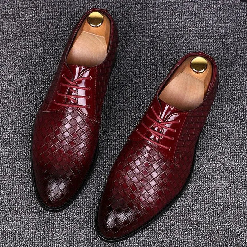 Stilvolle Leder Herren Schnürschuhe
