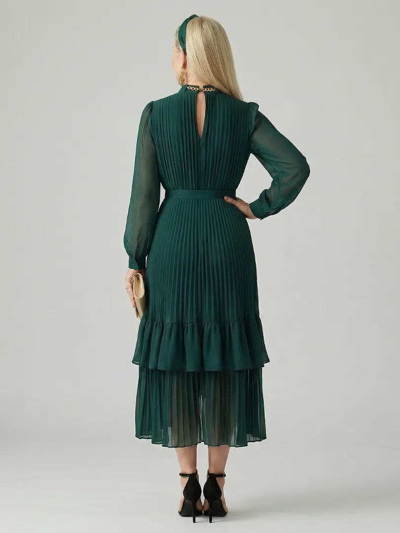 Aris | Fluid Drape Midi Dress
