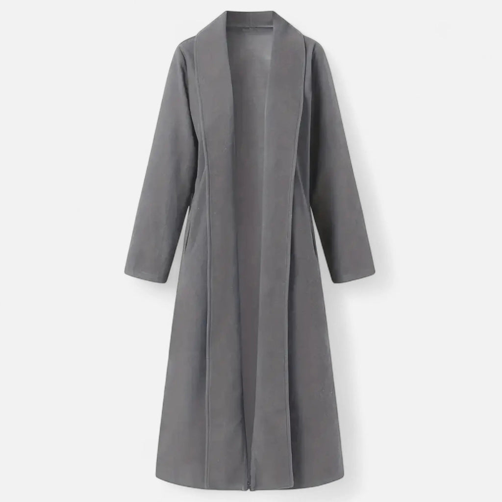 Lange Elegante Dames Coat Met Lape-Kraag - Perfect voor de Koude periode