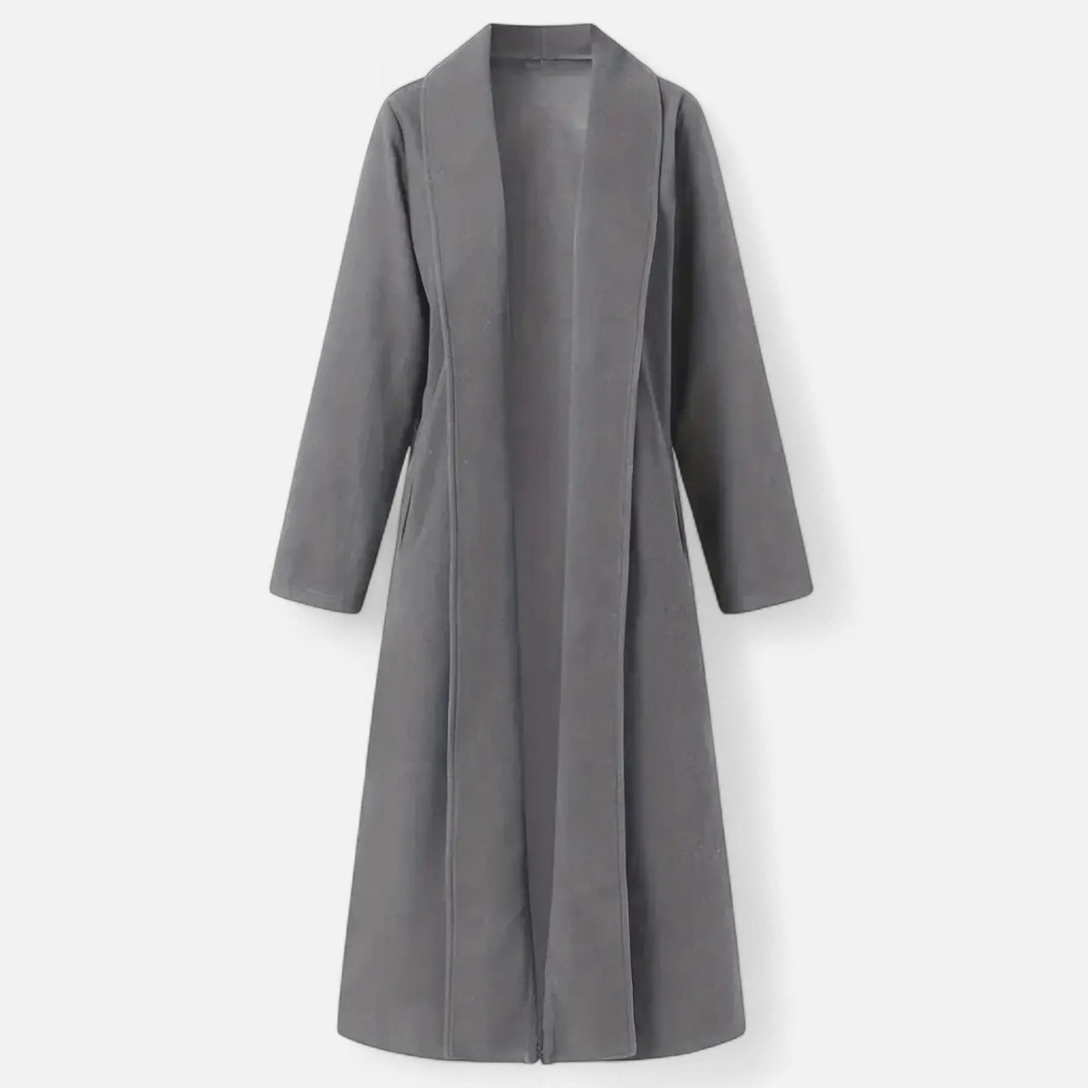 Lange Elegante Dames Coat Met Lape-Kraag - Perfect voor de Koude periode