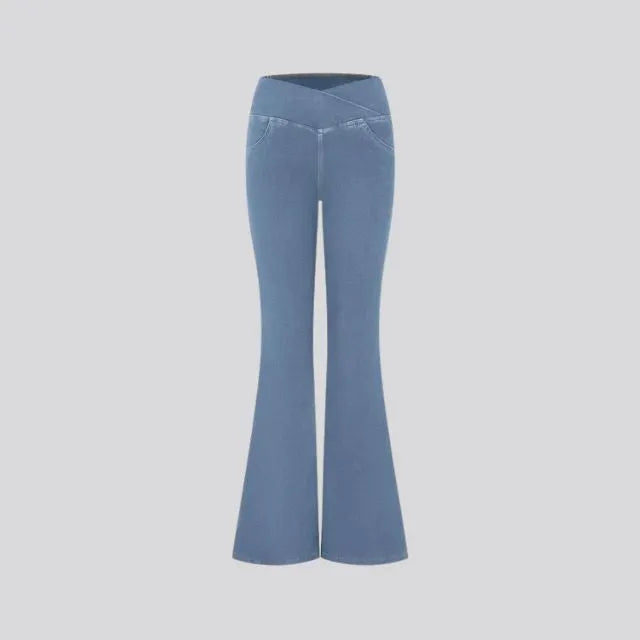 Hoch taillierte Flare-Leggings