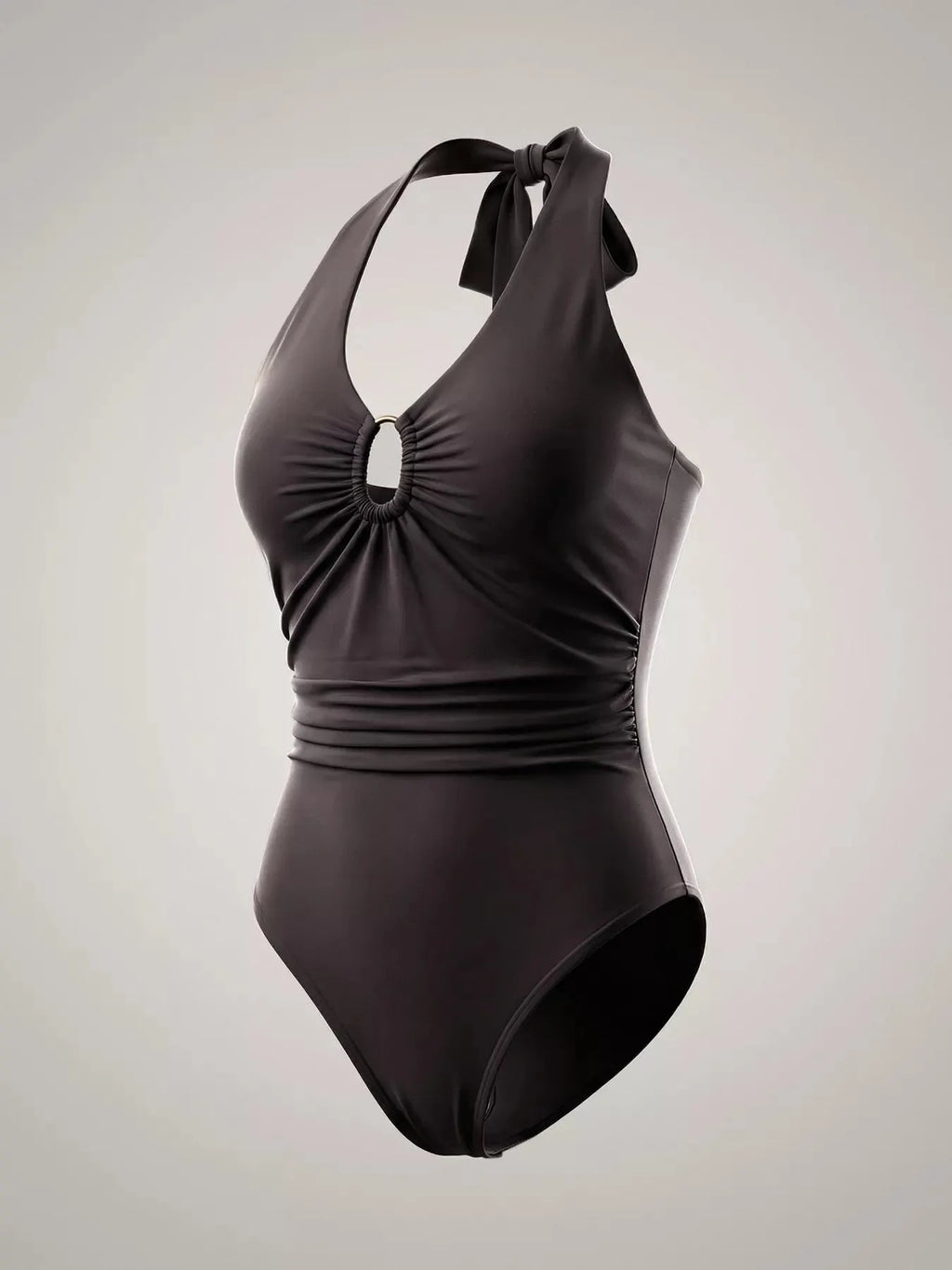 Halter Neck Ruched Bodysuit