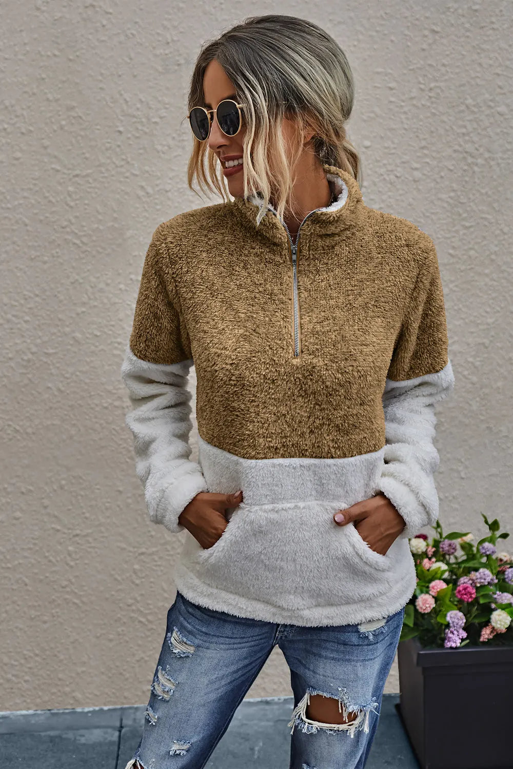 Matilda | Stylisches Oberteil mit Reißverschlusstasche