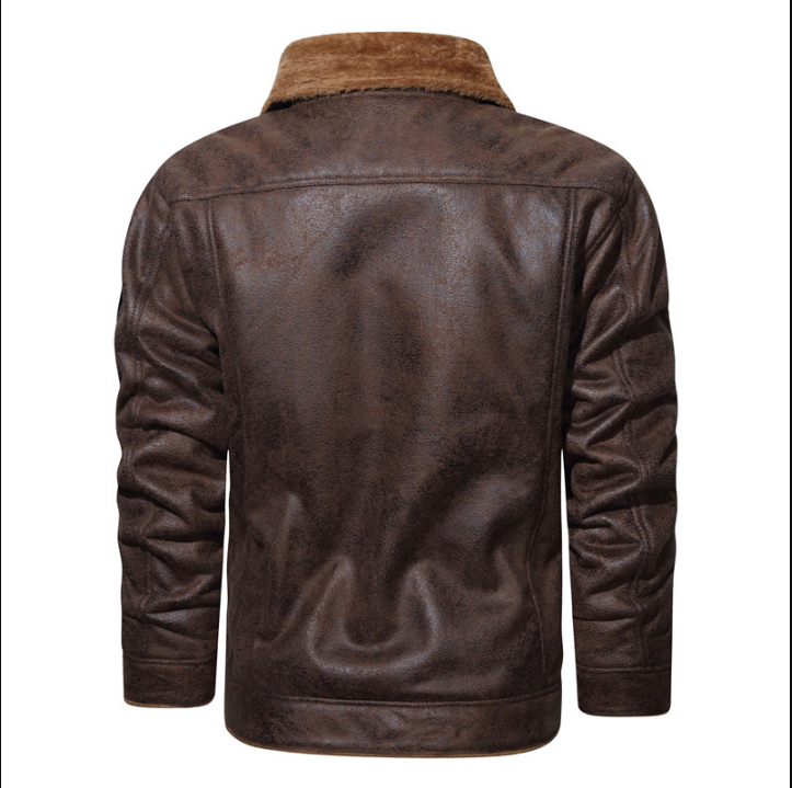 Leder Pilotenjacke mit Weicher FÃ¼tterung Marinus