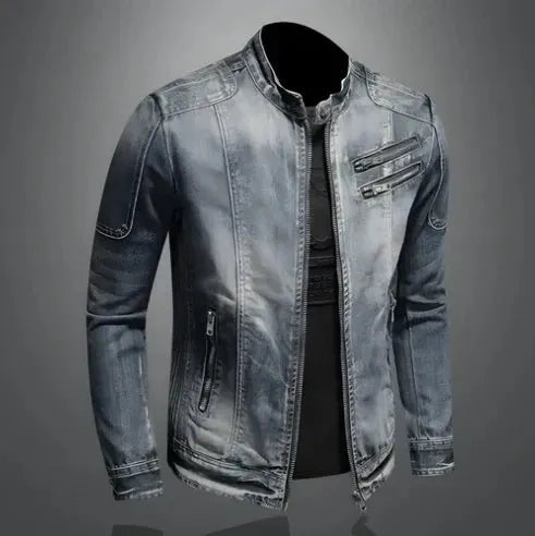 Herren ReiÃŸverschluss Denim Jacke