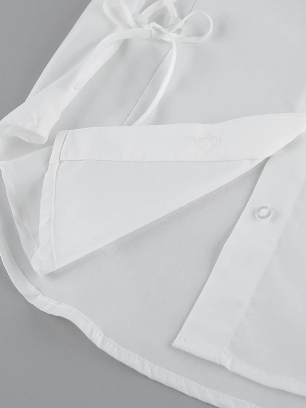 Side Lace Up Button Up Shirt