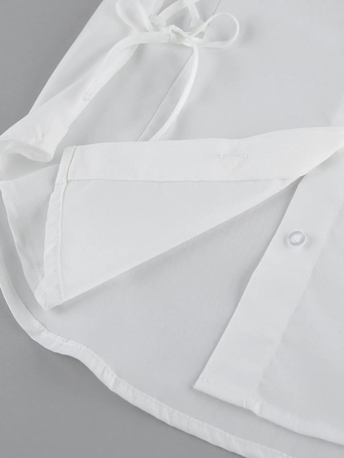 Side Lace Up Button Up Shirt