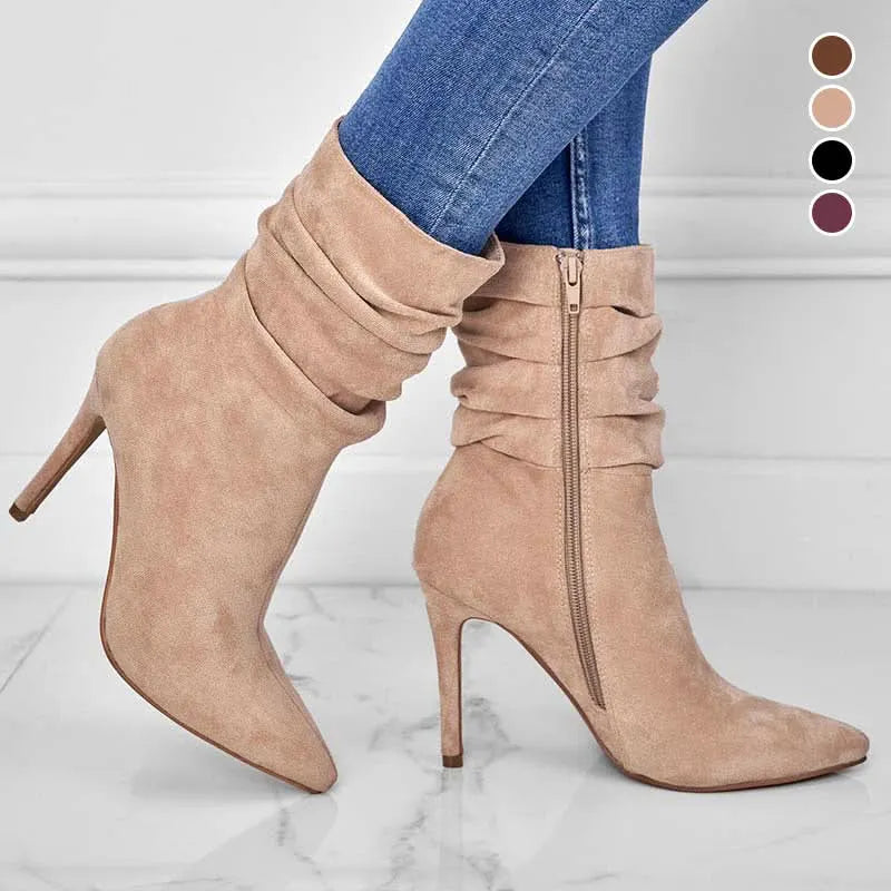 Women's Elegant Ankle Boots with High Heel