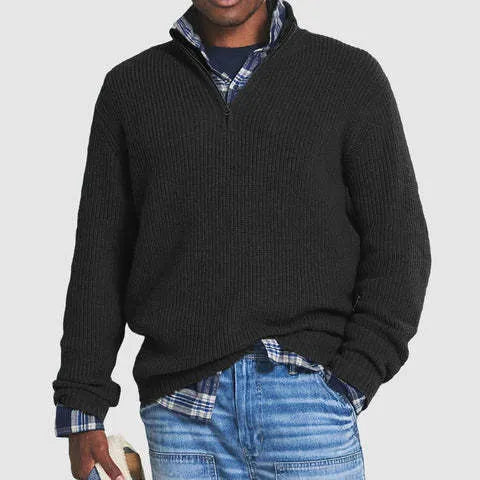 Herren Pullover Mit Halbem ReiÃŸverschluss