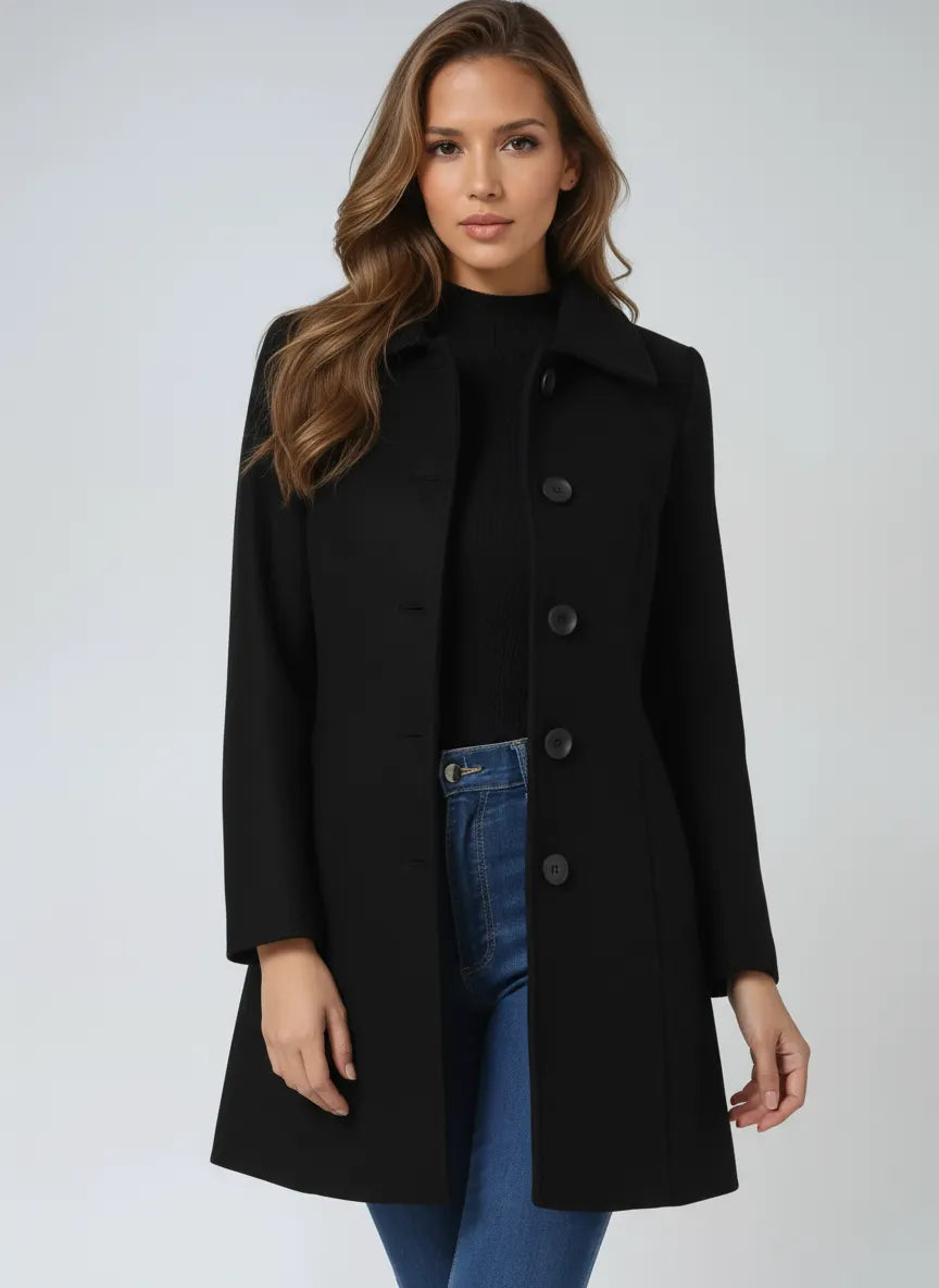 Elegante dames trenchcoat met knoopsluiting | Tijdloze klasse voor het koude seizoen