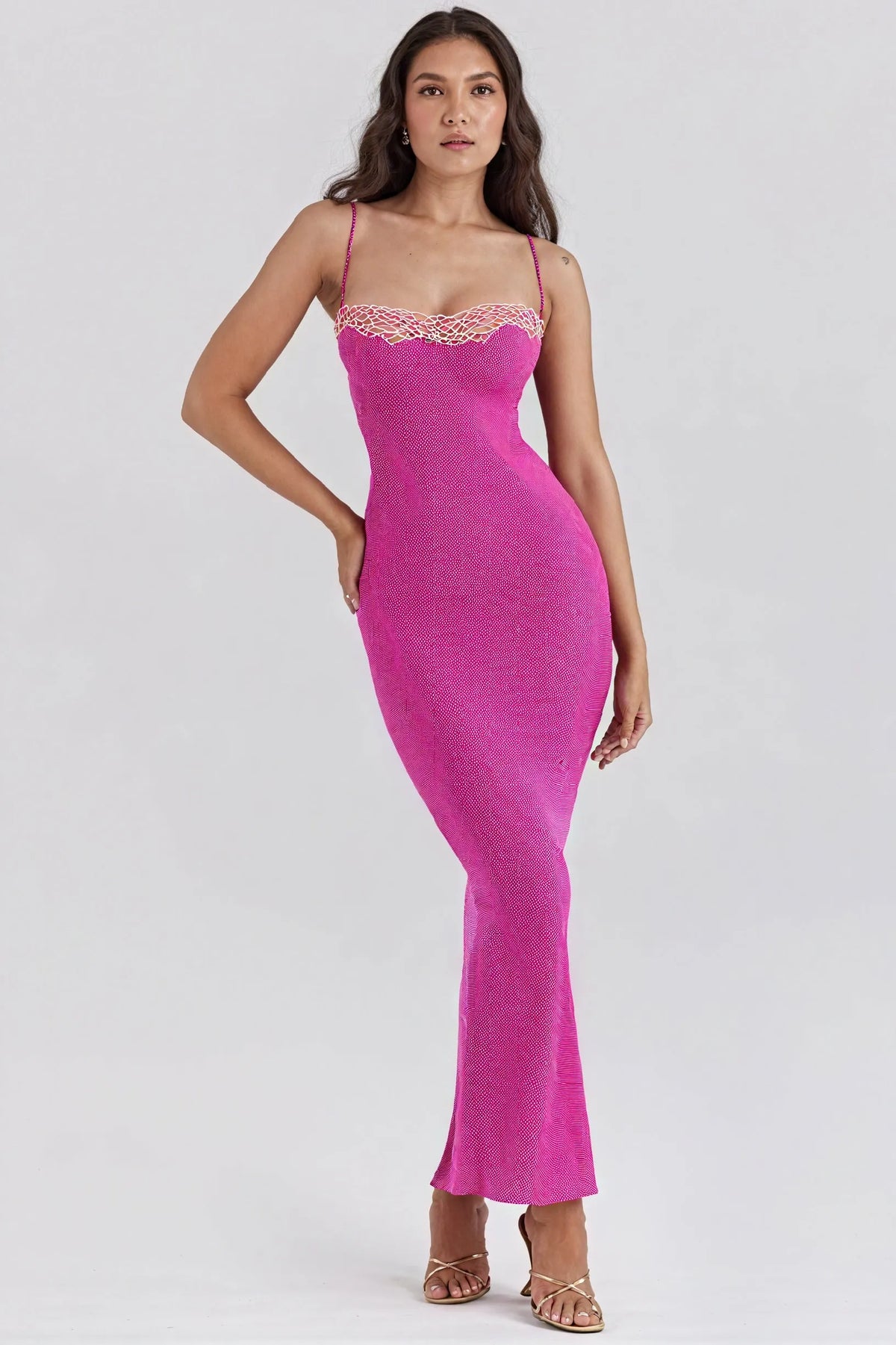 Figurbetontes Kleid mit Struktur