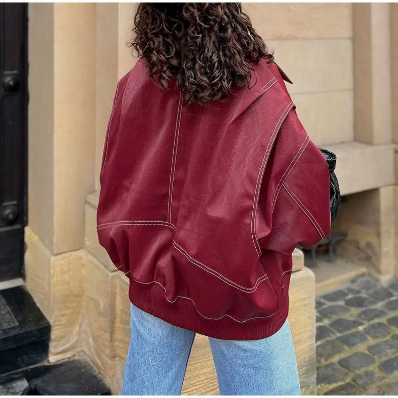 LIZ | Oversized Leren Jas Dames