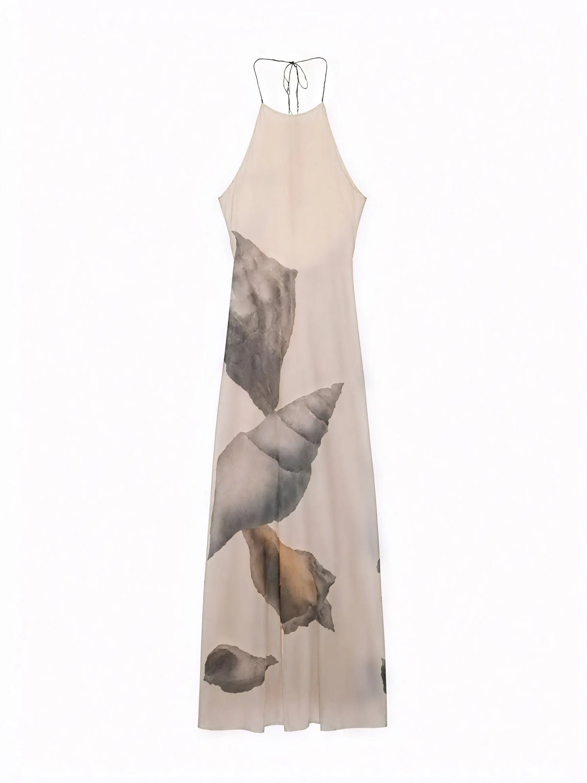 Halterneck Maxikleid – Einzigartiger Print, Strukturiert