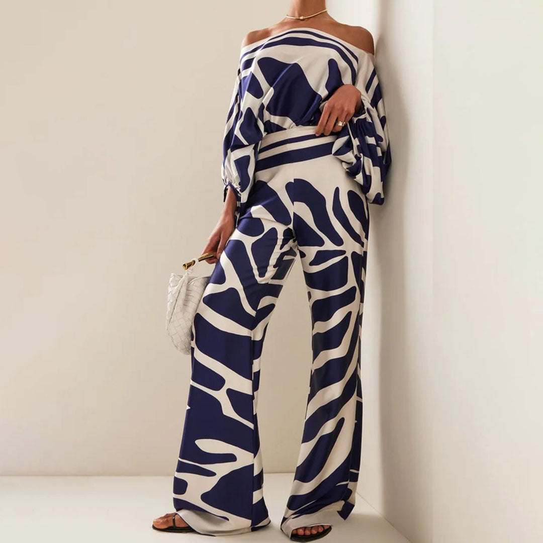 LOTTE | Stijlvolle Satijnen Dames Set – Elegant, Off-Shoulder & Luxe Comfort