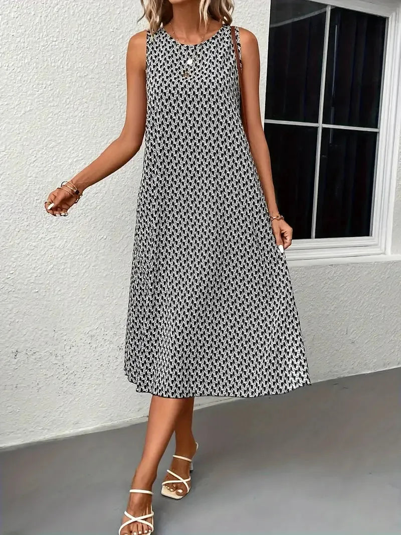 LÃ¤ssiges Kleid Mit Alloverdruck Und Tasche â€“ Modisch & Bequem