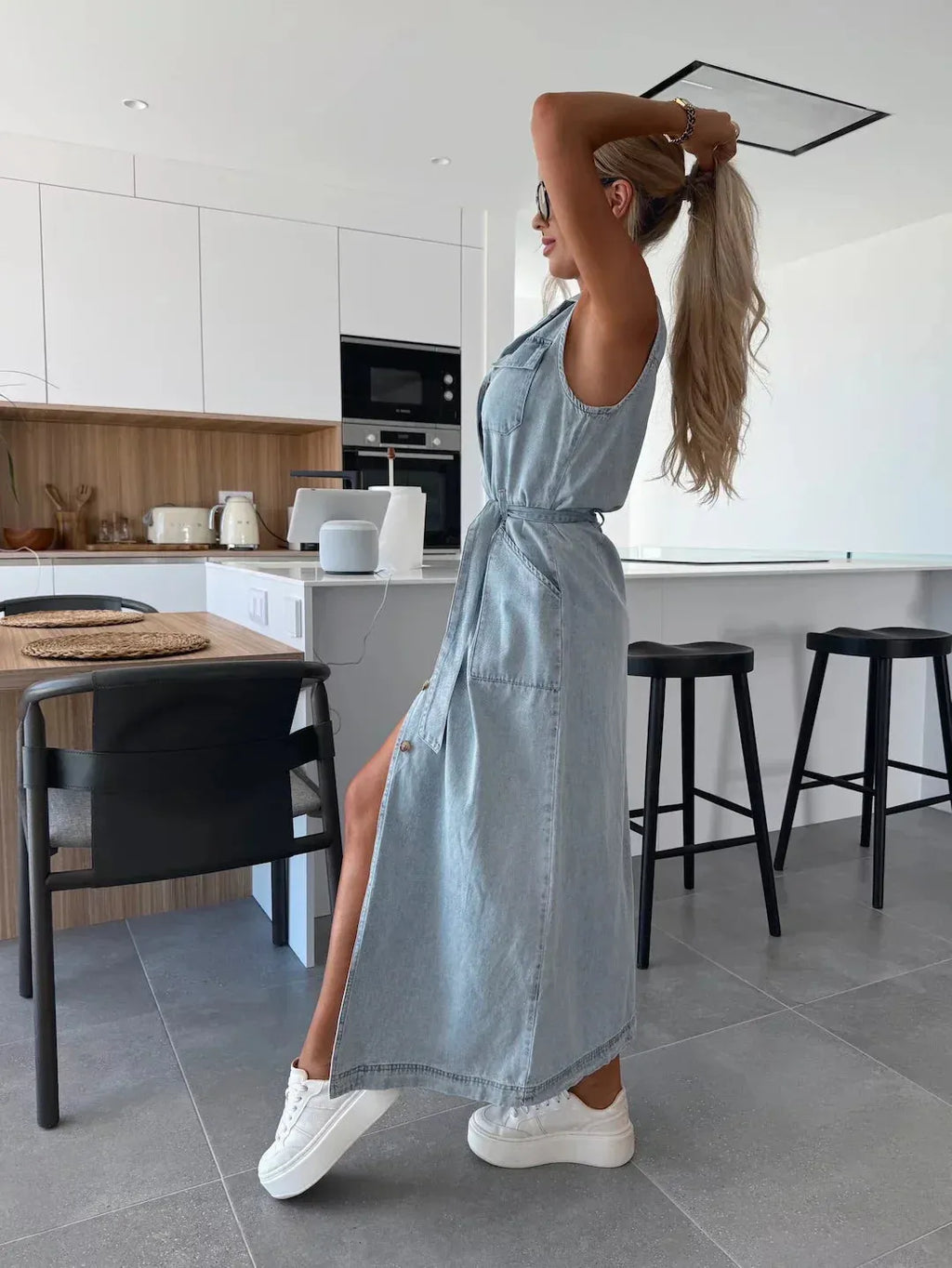 Robe longue en jean Lola