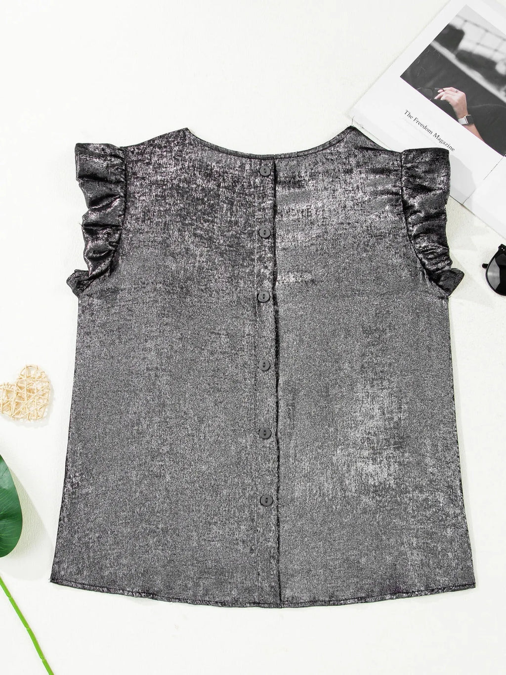 Ruffled Round Neck Tank