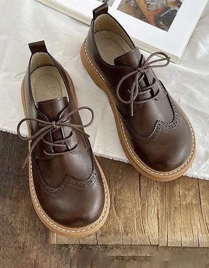 LIZA | Stijlvolle Leren Retro Dames Schoenen – Klassiek, Comfortabel & Veelzijdig Voor Elke Gelegenheid