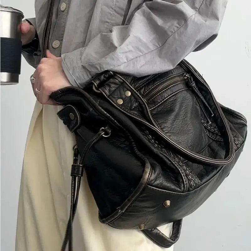 JEOARA | Leren Vintage Draagtas voor Dames – Elegant, Functioneel & Tijdloos