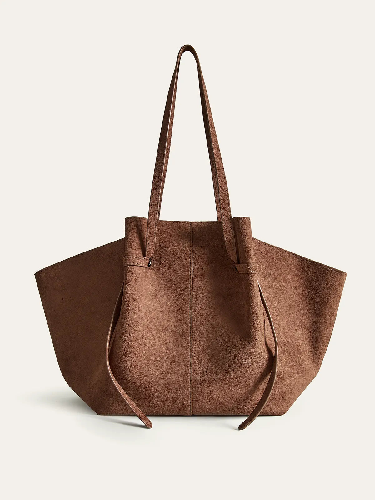 Chic Large Brown Women's Suede Shoulder Bag