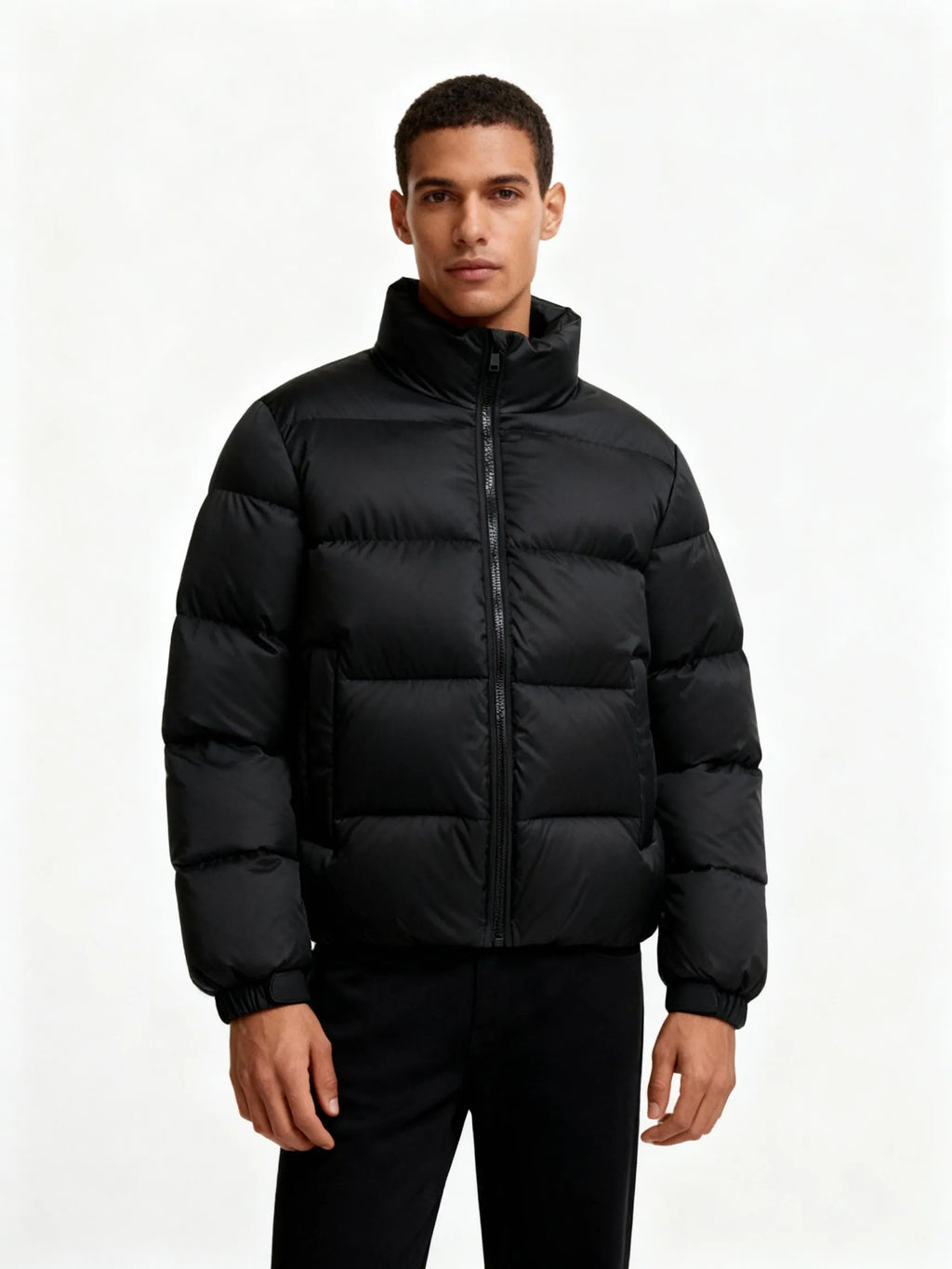 Herren Pufferjacke aus Entenfedern mit Wärme & Kapuze |