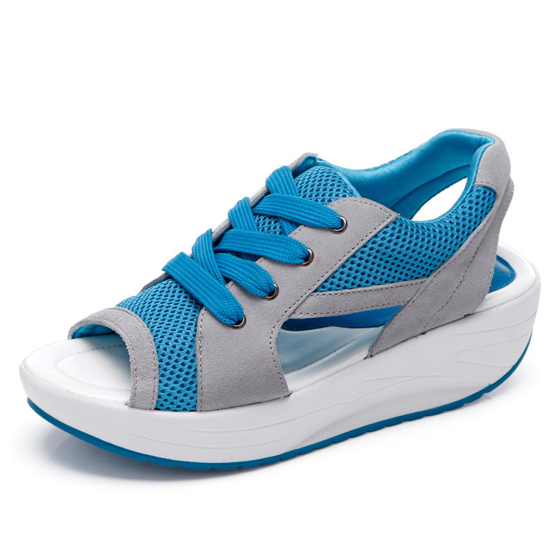 - OrthopÃ¤dische Muffin-Sandalen mit Ausschnitt und SchnÃ¼rung