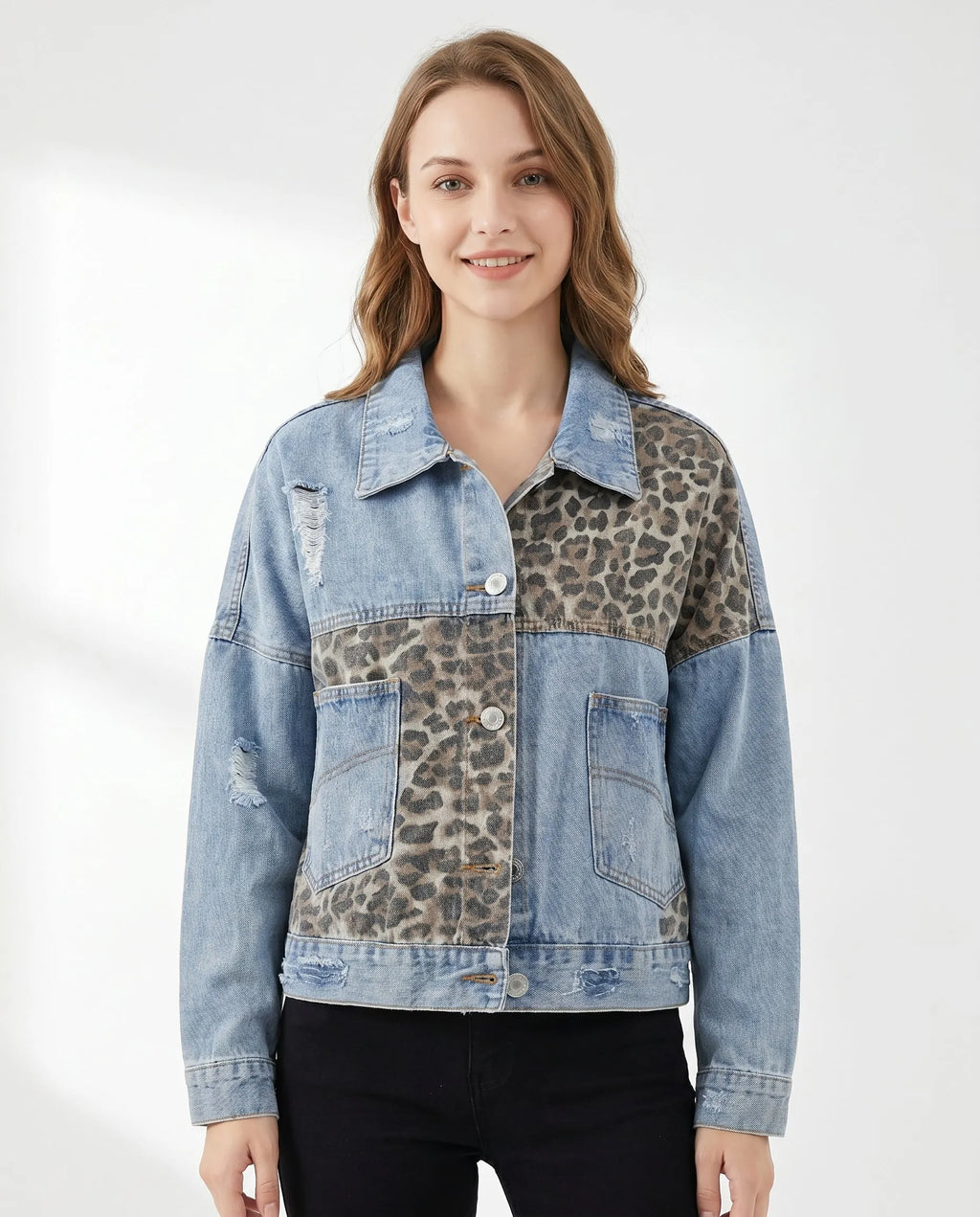 Denim Jacket for Women with Statement Details and Edgy Look