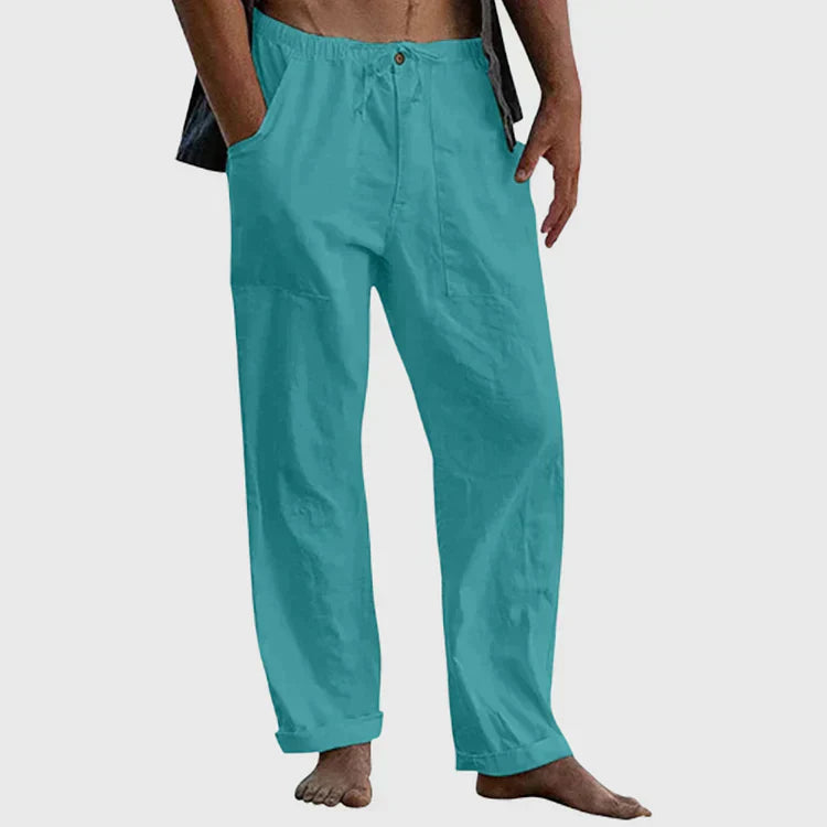 LÃ¤ssige Leinenhose mit Kordelzug