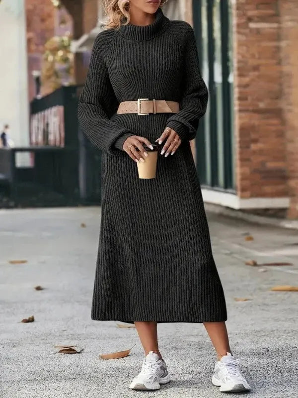 - Elegante Stickad KlÃ¤nning - Damen Strickkleid fÃ¼r Stil und Komfort