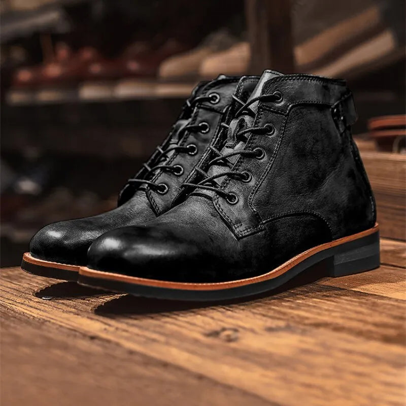 Bequeme Leder Herrenschuhe