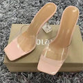 Trendy transparent heel sandal
