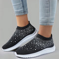 Glitzernde Strick-Sneakers zum Reinschlüpfen