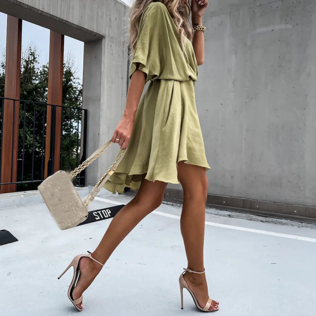 RYLEE | Luxuriöses Satin Wickelkleid