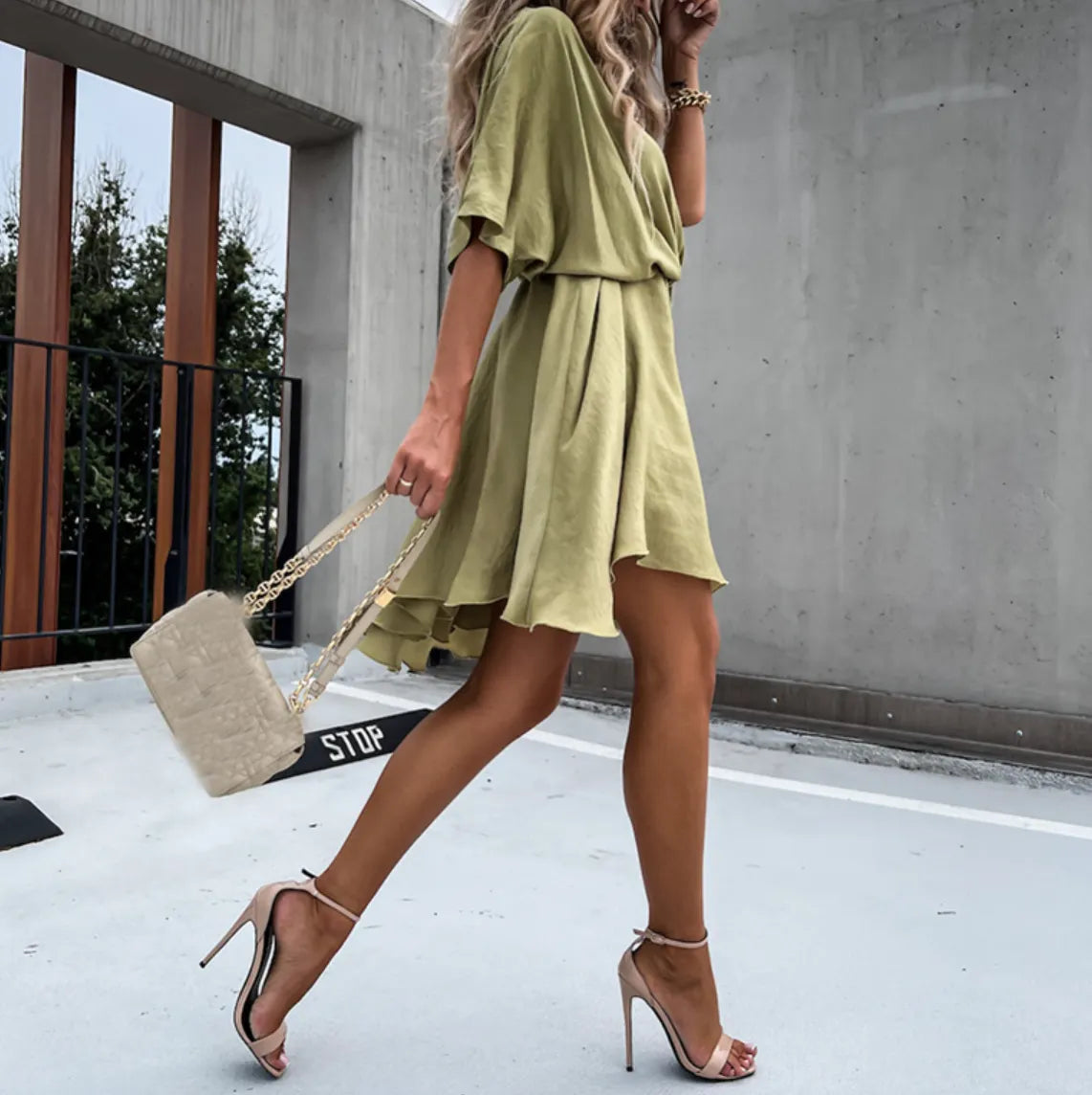 RYLEE | Luxuriöses Satin Wickelkleid
