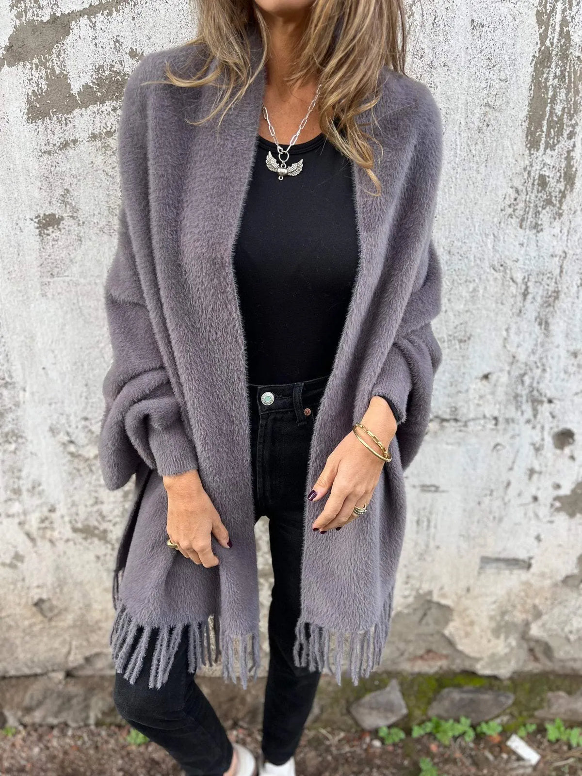 Elvira | Cardigan med frynser