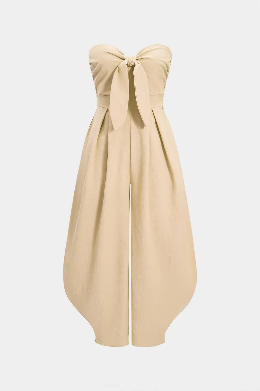 CILOU | Tijdloos Strapless Jumpsuit Voor Dames Met Strik & Wijde Pijpen - Elegant & Comfort
