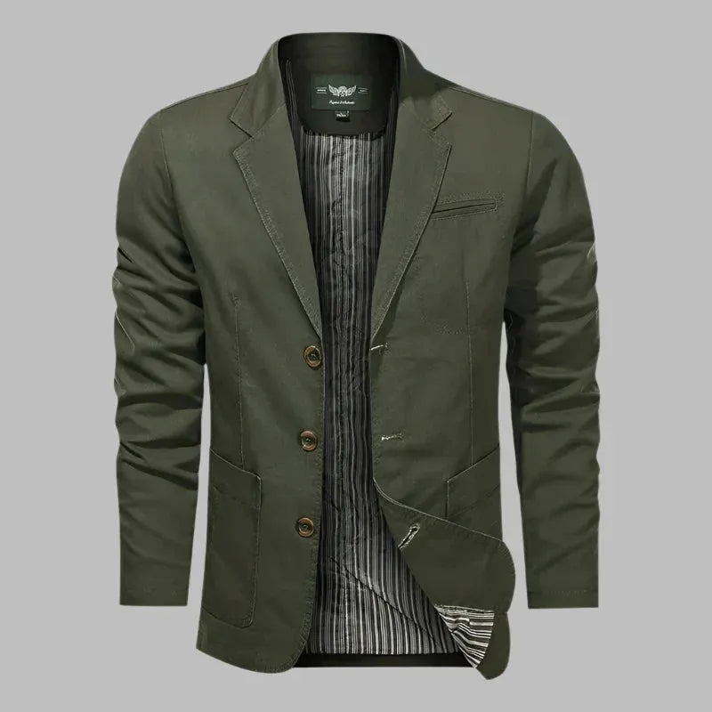 Herbstlicher Herrenblazer Mit Knöpfen
