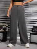 CalÃ§a Feminina em Alfaiataria Pantalona Lulu Cinza