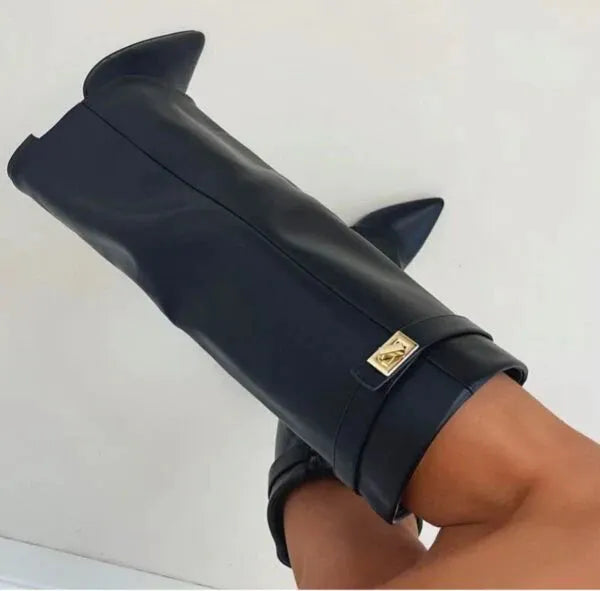 Kiara | Elegant Knee-High Boots with Buckle