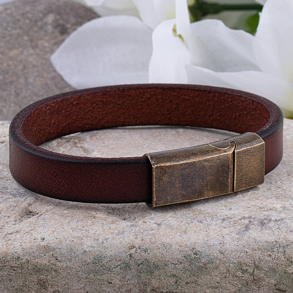 Robuste Lederarmband mit MessingschlieÃŸe