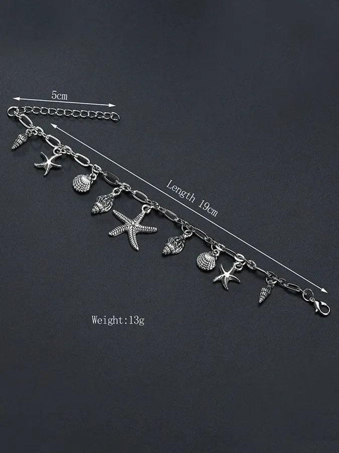 🔥Buy 3 Get 10% Off🔥Vintage Classic Starfish Conch Shell Anklet