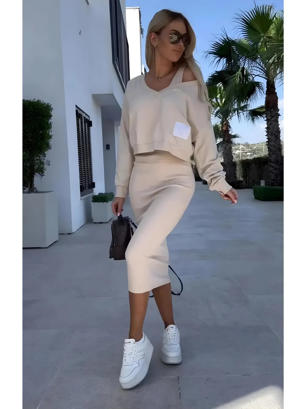 CLAIRE | Gemütliches Kleid und Pullover-Set