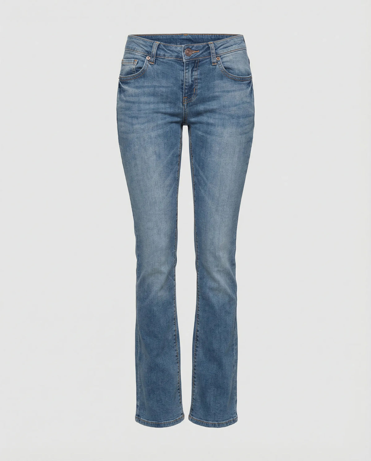 Damen Denim Low-Rise Flared Jeans mit lÃ¤ssigem Vintage-Look & Ausgestelltem Bein |